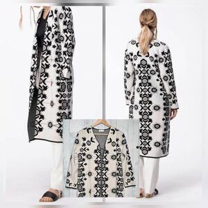 Essitam Lili Magnifique Long Jacquard Tapestry Viscose Blend Cardigan Sz. S